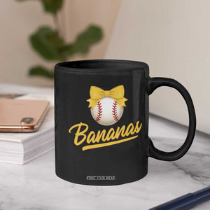 Bananas Coquette Bow Coffee Mug Banana Retro Popular Fruit Humor Cute Girls Kids TS10 Print Your Wear