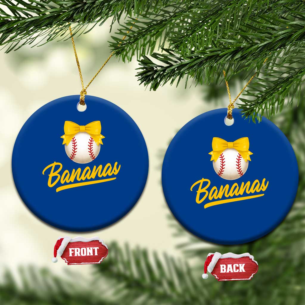 Bananas Coquette Bow Ceramic Ornament Banana Retro Popular Fruit Humor Cute Girls Kids TS10 1pc Blue Print Your Wear