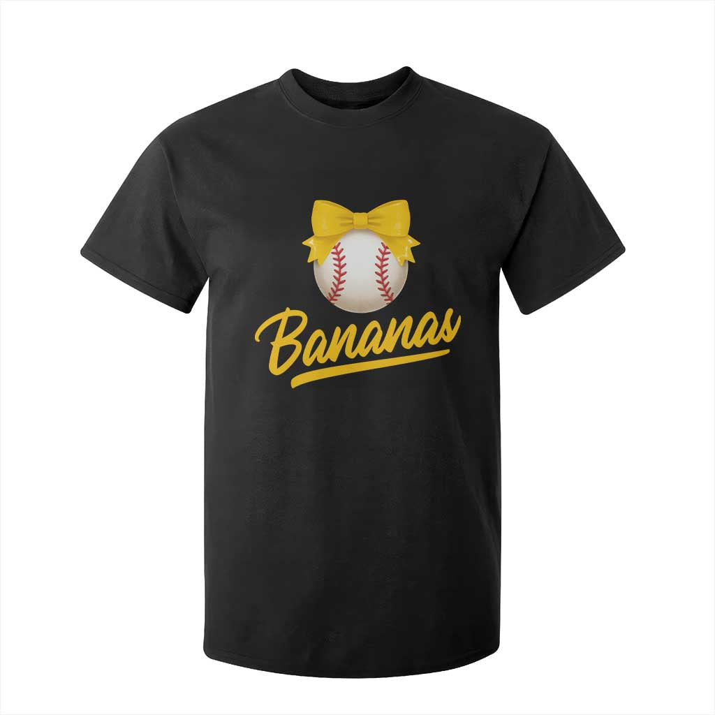 Bananas Coquette Bow T Shirt For Kid Banana Retro Popular Fruit Humor Cute Girls Kids TS10 Black Print Your Wear