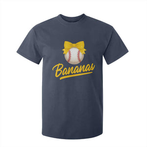 Bananas Coquette Bow T Shirt For Kid Banana Retro Popular Fruit Humor Cute Girls Kids TS10 Navy Print Your Wear