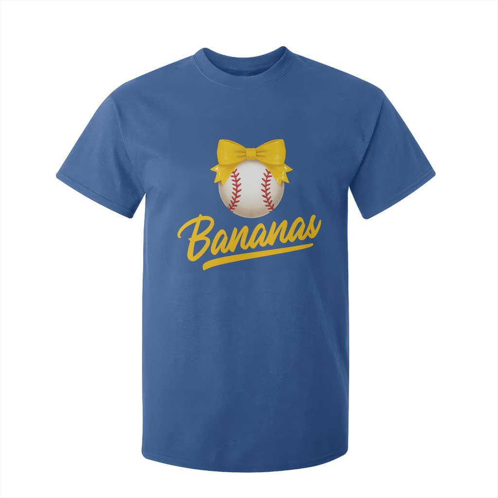 Bananas Coquette Bow T Shirt For Kid Banana Retro Popular Fruit Humor Cute Girls Kids TS10 Royal Blue Print Your Wear