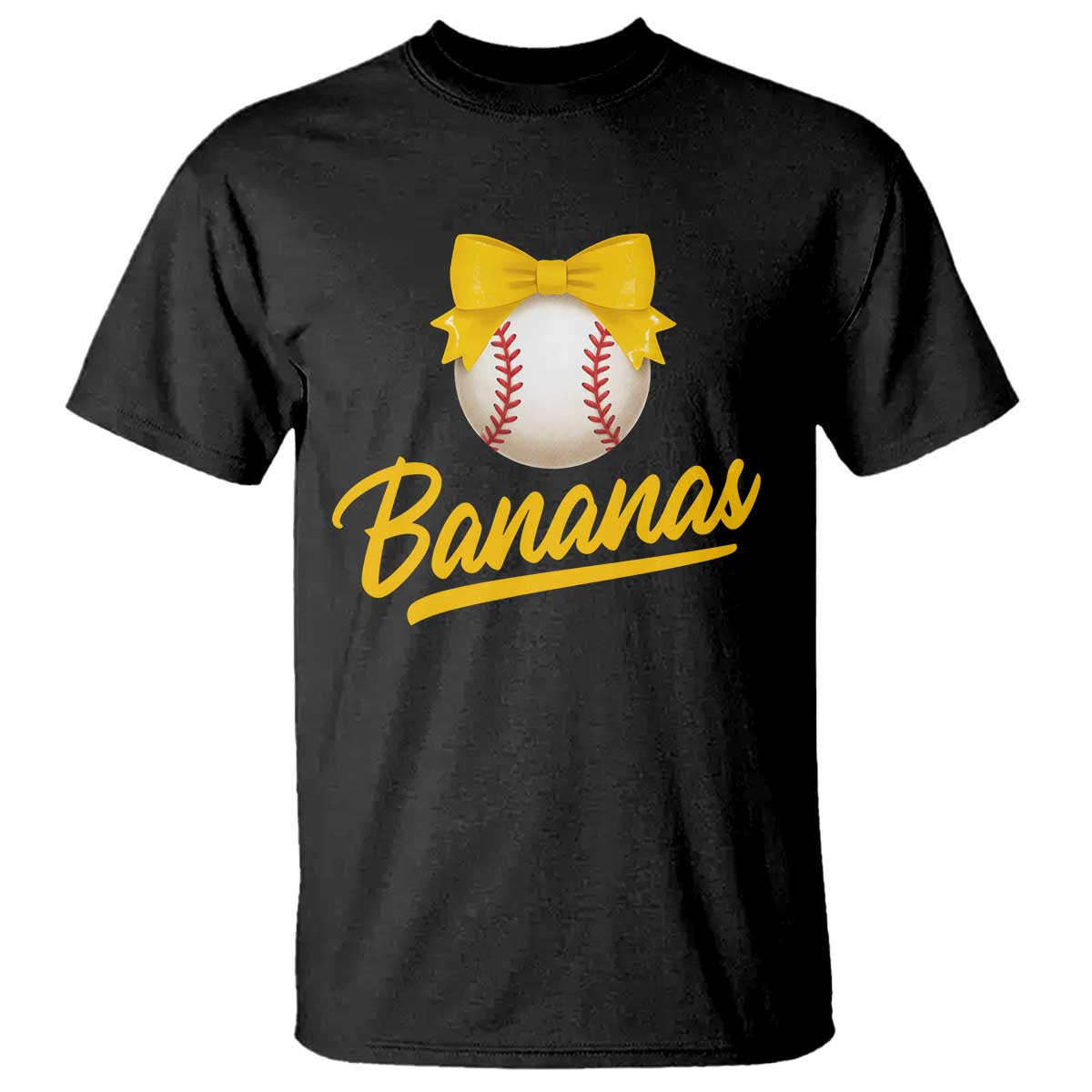 Bananas Coquette Bow T Shirt Banana Retro Popular Fruit Humor Cute Girls Kids TS10 Black Print Your Wear