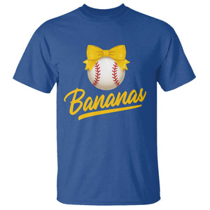 Bananas Coquette Bow T Shirt Banana Retro Popular Fruit Humor Cute Girls Kids TS10 Royal Blue Print Your Wear