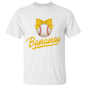 Bananas Coquette Bow T Shirt Banana Retro Popular Fruit Humor Cute Girls Kids TS10 White Print Your Wear