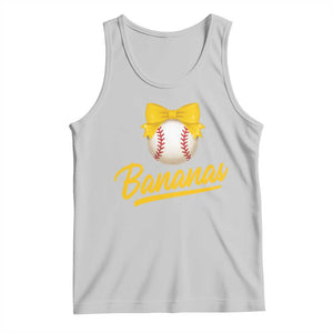 Bananas Coquette Bow Tank Top Banana Retro Popular Fruit Humor Cute Girls Kids TS10 Ash Print Your Wear