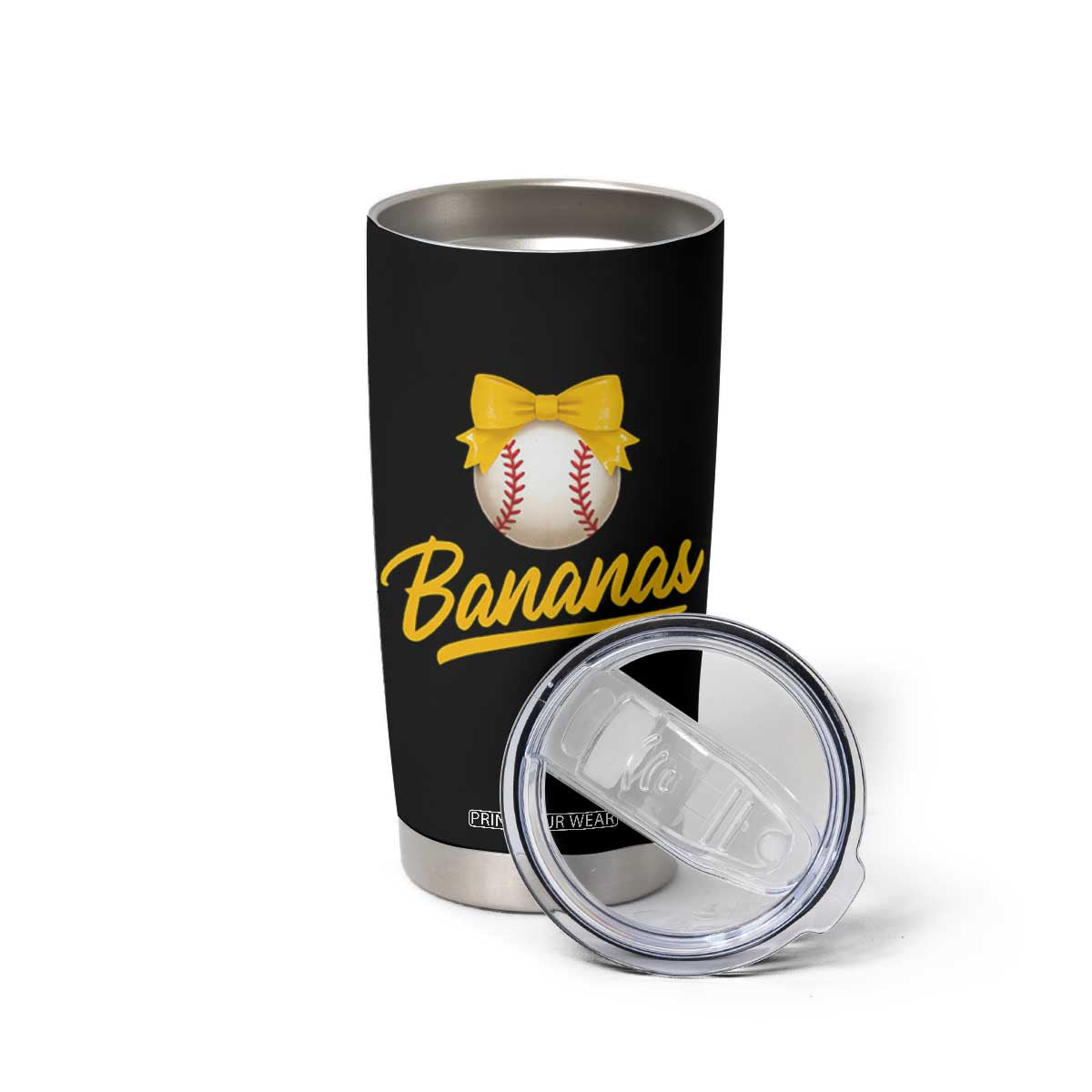 Bananas Coquette Bow Tumbler Cup Banana Retro Popular Fruit Humor Cute Girls Kids TS10 Print Your Wear