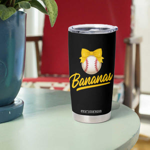 Bananas Coquette Bow Tumbler Cup Banana Retro Popular Fruit Humor Cute Girls Kids TS10 Print Your Wear