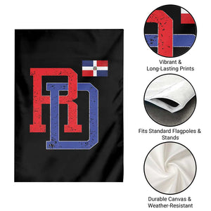 Dominican Republic Garden Flag Distressed RD Flag Dominican Pride TS10 Print Your Wear