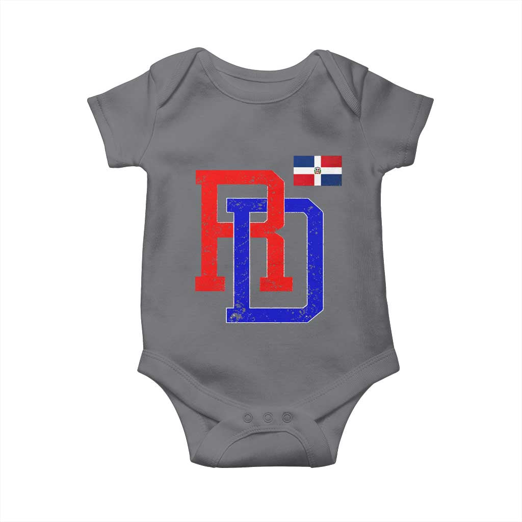 Dominican Republic Baby Onesie Distressed RD Flag Dominican Pride TS10 Charcoal Print Your Wear