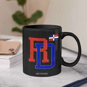 Dominican Republic Coffee Mug Distressed RD Flag Dominican Pride TS10 Print Your Wear