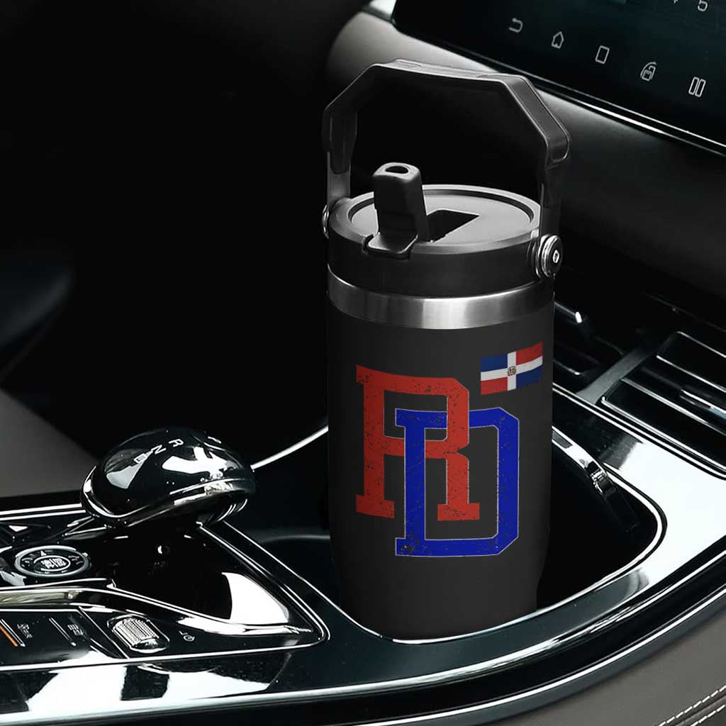 Dominican Republic Flip Straw Tumbler Distressed RD Flag Dominican Pride TS10 Print Your Wear