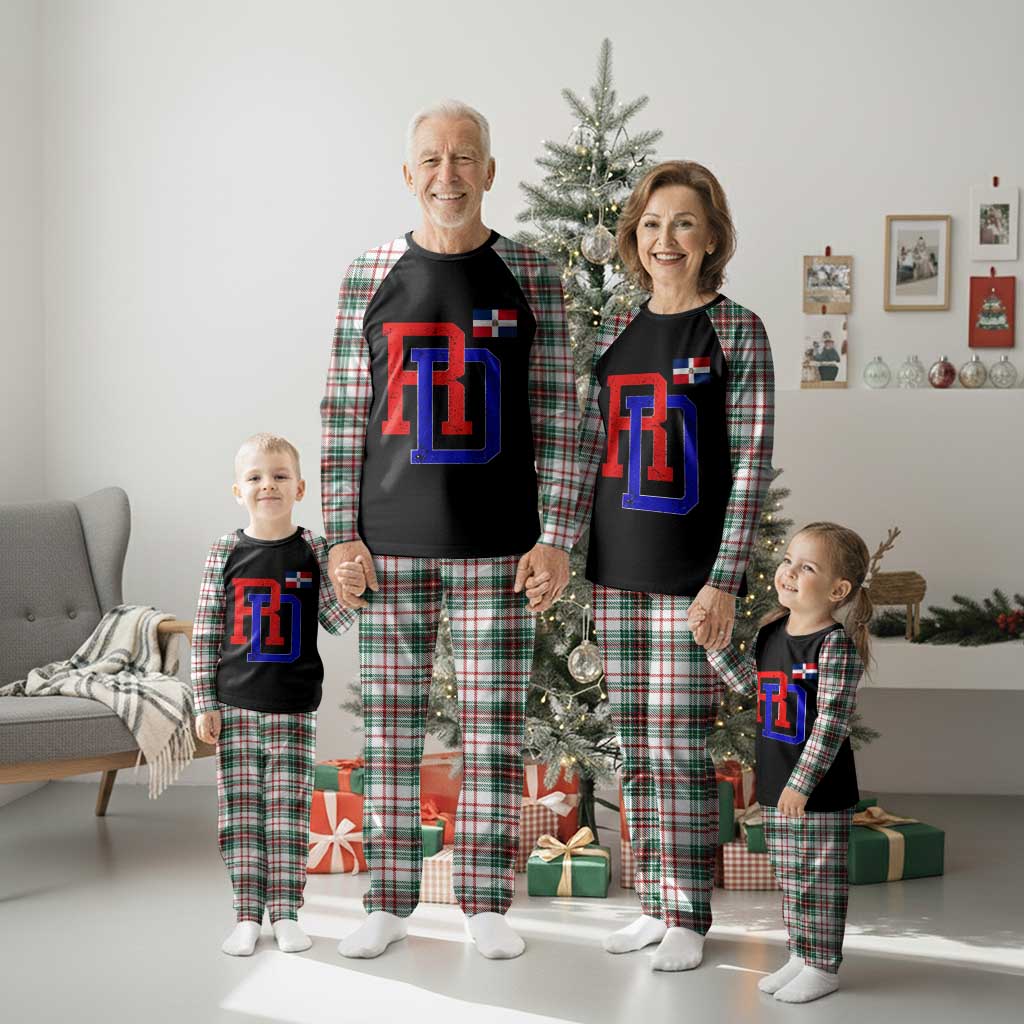 Dominican Republic Plaid Pajama Set Distressed RD Flag Dominican Pride TS10 Christmas Plaid Print Your Wear