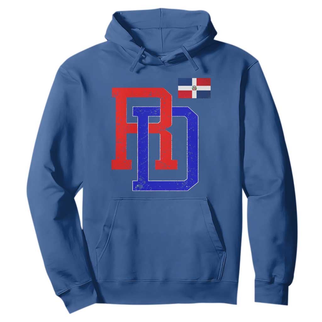 Dominican Republic Hoodie Distressed RD Flag Dominican Pride TS10 Royal Blue Print Your Wear