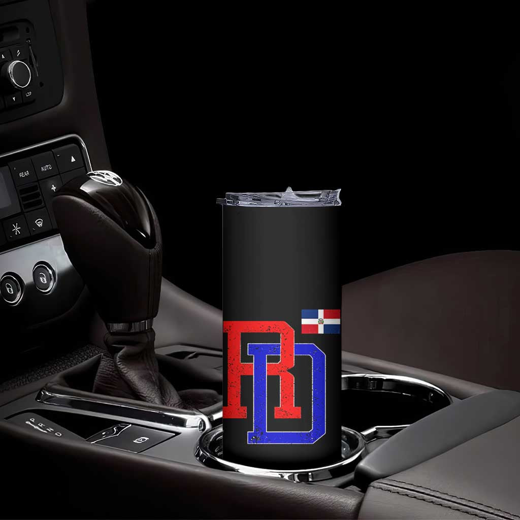 Dominican Republic Skinny Tumbler Distressed RD Flag Dominican Pride TS10 Print Your Wear