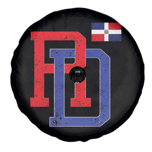 Dominican Republic Spare Tire Cover Distressed RD Flag Dominican Pride TS10 Print Your Wear