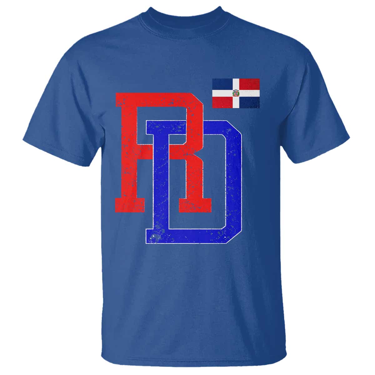 Dominican Republic T Shirt Distressed RD Flag Dominican Pride TS10 Royal Blue Print Your Wear