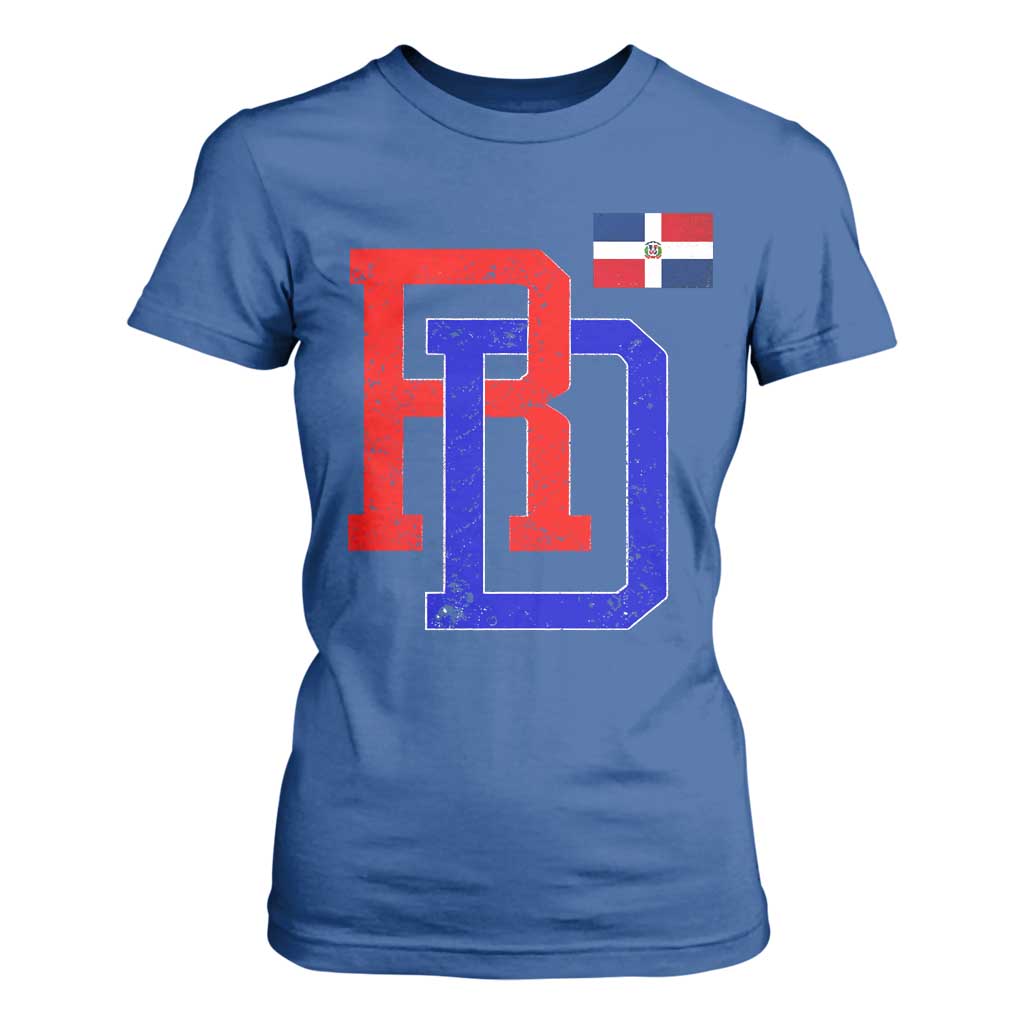Dominican Republic T Shirt For Women Distressed RD Flag Dominican Pride TS10 Royal Blue Print Your Wear