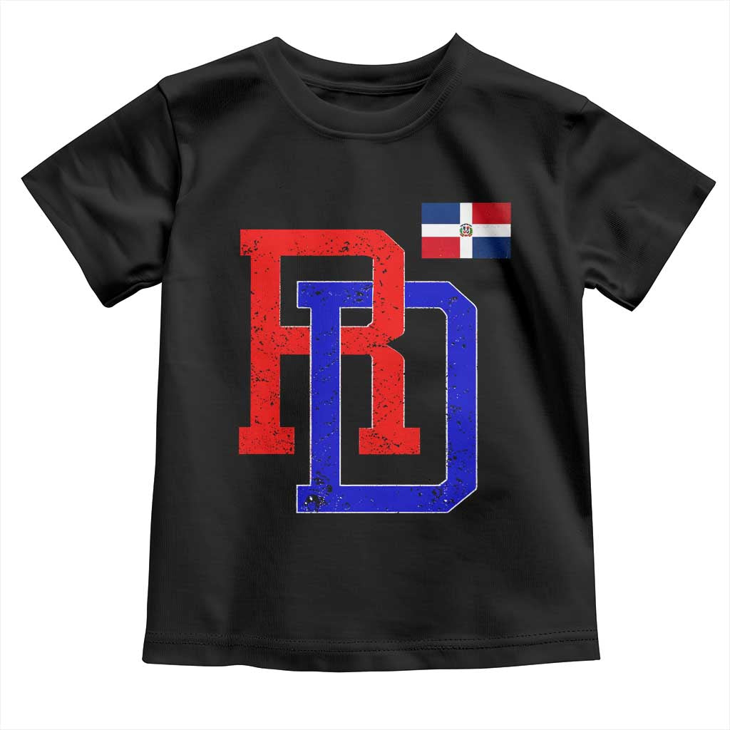 Dominican Republic Toddler T Shirt Distressed RD Flag Dominican Pride TS10 Black Print Your Wear