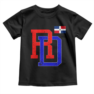 Dominican Republic Toddler T Shirt Distressed RD Flag Dominican Pride TS10 Black Print Your Wear