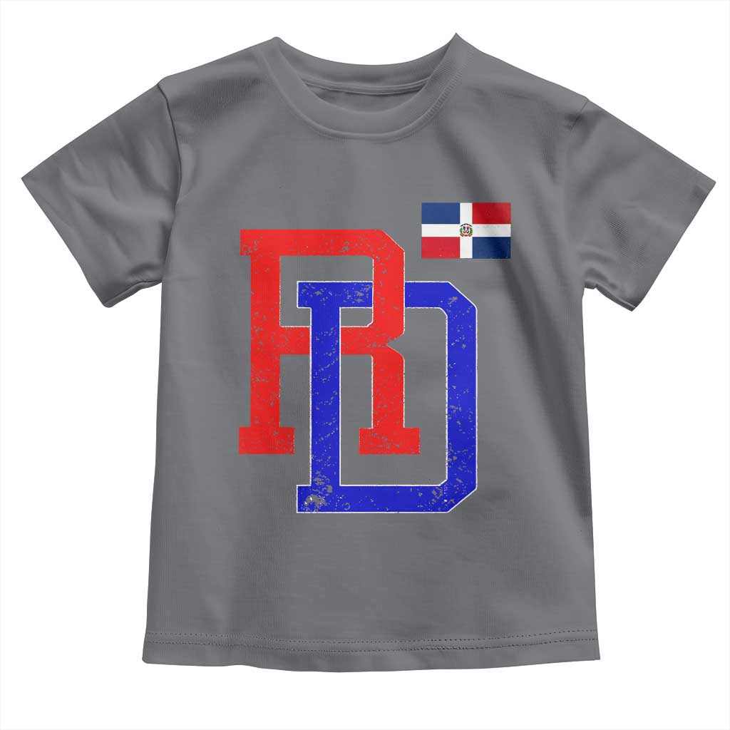 Dominican Republic Toddler T Shirt Distressed RD Flag Dominican Pride TS10 Charcoal Print Your Wear