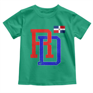 Dominican Republic Toddler T Shirt Distressed RD Flag Dominican Pride TS10 Irish Green Print Your Wear