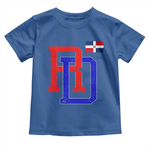 Dominican Republic Toddler T Shirt Distressed RD Flag Dominican Pride TS10 Royal Blue Print Your Wear