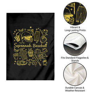 Bananas Baseball Garden Flag Cute Trendy Banana Baseball Game Day Doodle TS10 Print Your Wear