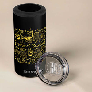 Bananas Baseball 4 in 1 Can Cooler Tumbler Cute Trendy Banana Baseball Game Day Doodle TS10 Print Your Wear