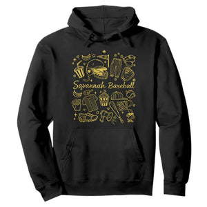 Bananas Baseball Hoodie Cute Trendy Banana Baseball Game Day Doodle TS10 Black Print Your Wear