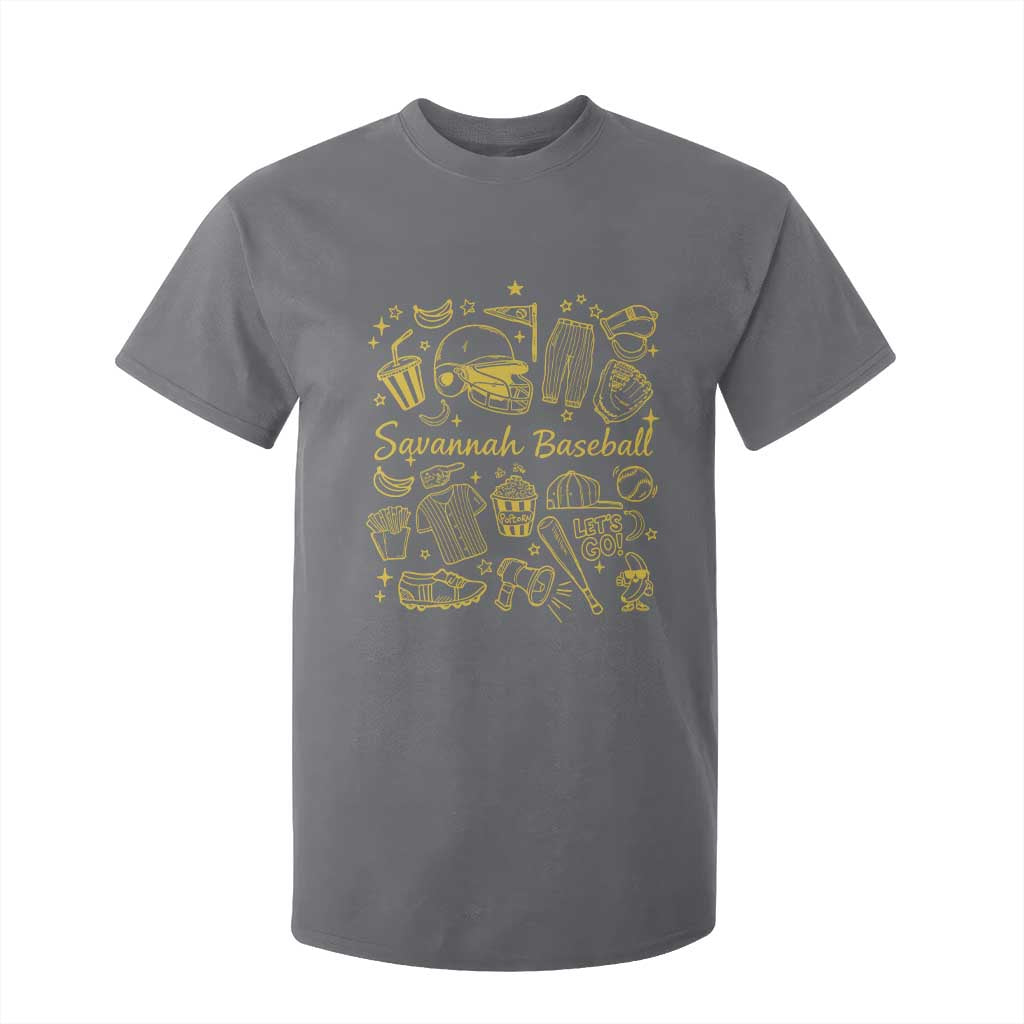 Bananas Baseball T Shirt For Kid Cute Trendy Banana Baseball Game Day Doodle TS10 Charcoal Print Your Wear