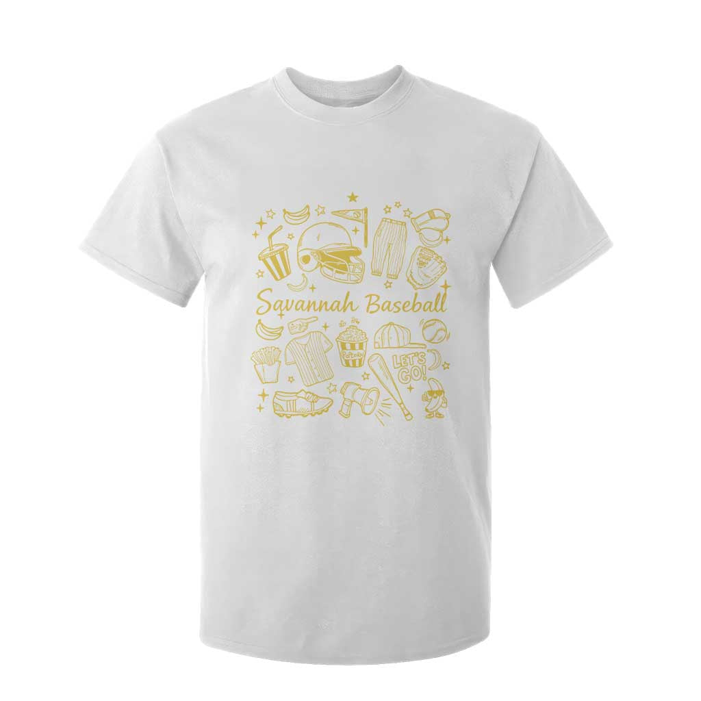 Bananas Baseball T Shirt For Kid Cute Trendy Banana Baseball Game Day Doodle TS10 White Print Your Wear