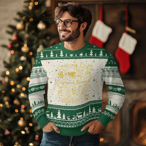 Bananas Baseball Ugly Christmas Sweater Cute Trendy Banana Baseball Game Day Doodle TS10 Beige Green Print Your Wear