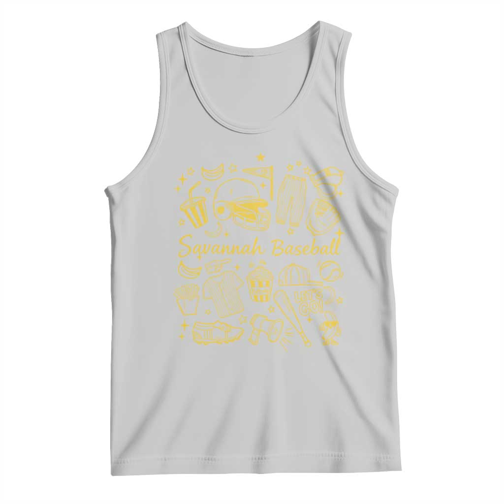 Bananas Baseball Tank Top Cute Trendy Banana Baseball Game Day Doodle TS10 Ash Print Your Wear