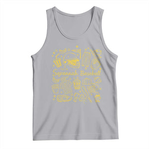 Bananas Baseball Tank Top Cute Trendy Banana Baseball Game Day Doodle TS10 Athletic Heather Print Your Wear