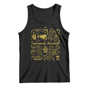 Bananas Baseball Tank Top Cute Trendy Banana Baseball Game Day Doodle TS10 Black Print Your Wear