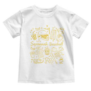 Bananas Baseball Toddler T Shirt Cute Trendy Banana Baseball Game Day Doodle TS10 White Print Your Wear