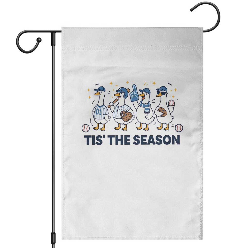 Baseball Silly Goose Garden Flag Funny Tis The Season Baseball Mom TS10 White Print Your Wear