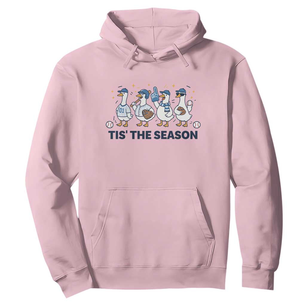 Baseball Silly Goose Hoodie Funny Tis The Season Baseball Mom TS10 Light Pink Print Your Wear