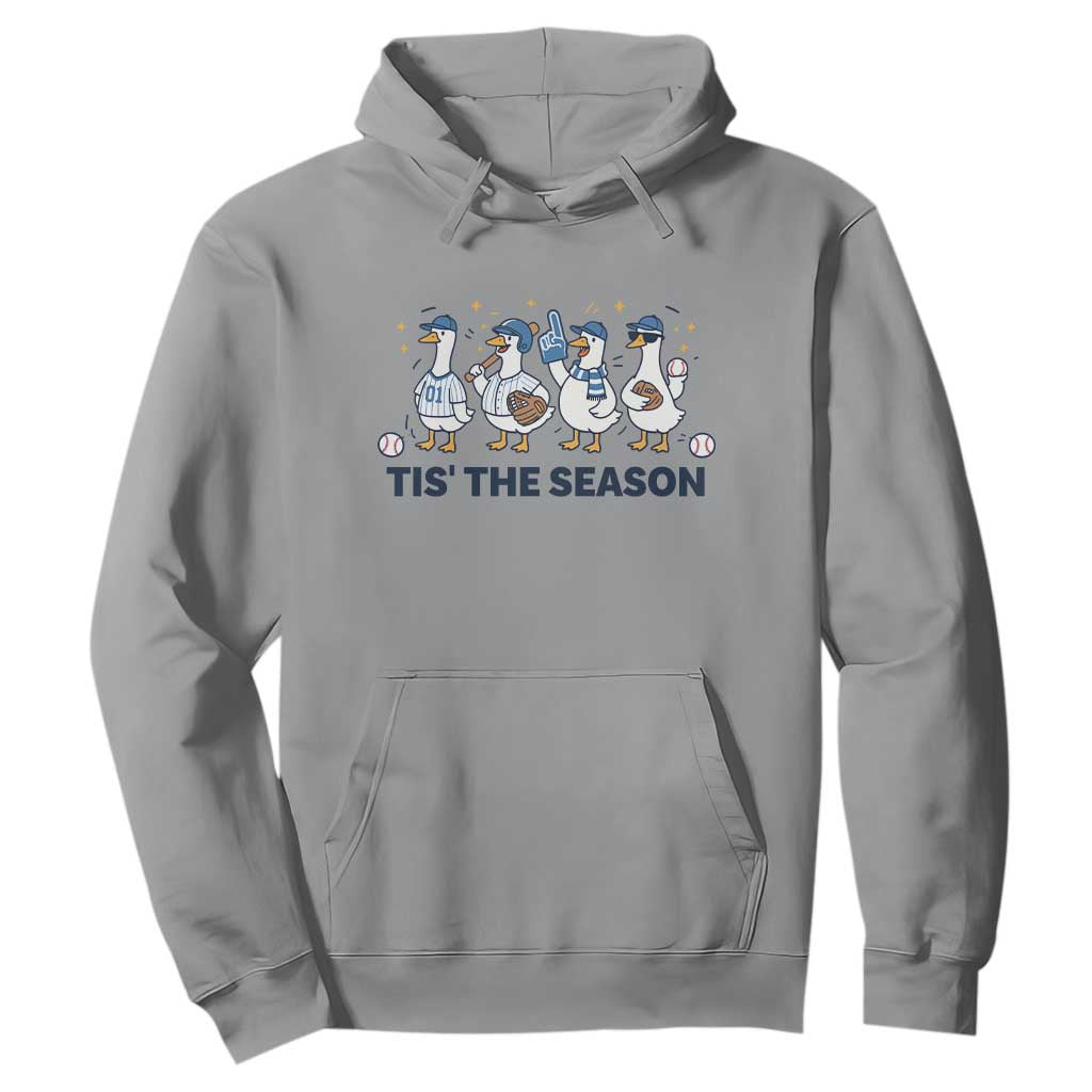 Baseball Silly Goose Hoodie Funny Tis The Season Baseball Mom TS10 Sport Gray Print Your Wear