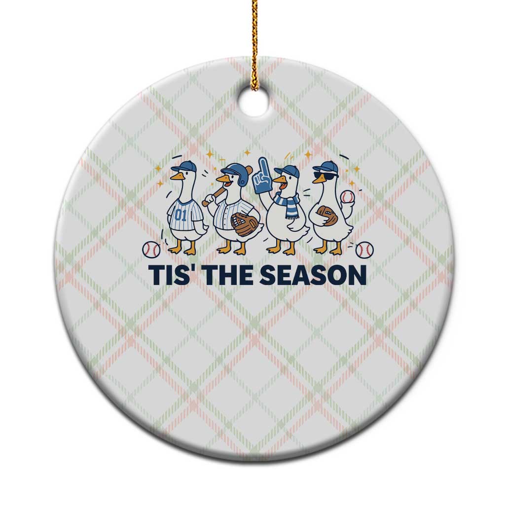 Baseball Silly Goose Ceramic Ornament Funny Tis The Season Baseball Mom TS10 1pc Christmas Plaid Print Your Wear