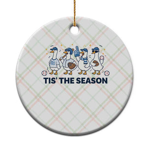 Baseball Silly Goose Ceramic Ornament Funny Tis The Season Baseball Mom TS10 1pc Christmas Plaid Print Your Wear