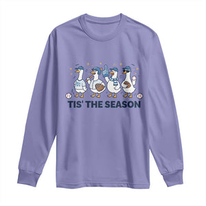 Baseball Silly Goose Long Sleeve Shirt Funny Tis The Season Baseball Mom TS10 Violet Print Your Wear
