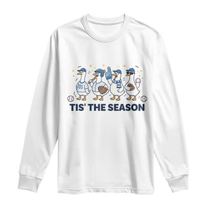 Baseball Silly Goose Long Sleeve Shirt Funny Tis The Season Baseball Mom TS10 White Print Your Wear