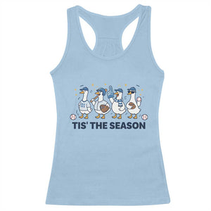 Baseball Silly Goose Racerback Tank Top Funny Tis The Season Baseball Mom TS10 Light Blue Print Your Wear