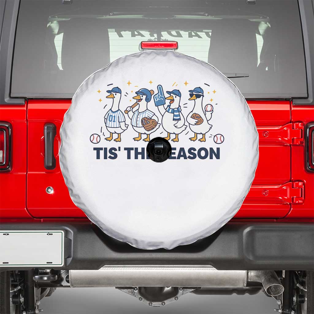 Baseball Silly Goose Spare Tire Cover Funny Tis The Season Baseball Mom TS10 White Print Your Wear
