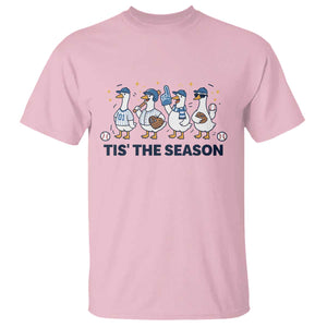 Baseball Silly Goose T Shirt Funny Tis The Season Baseball Mom TS10 Light Pink Print Your Wear