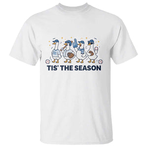 Baseball Silly Goose T Shirt Funny Tis The Season Baseball Mom TS10 White Print Your Wear