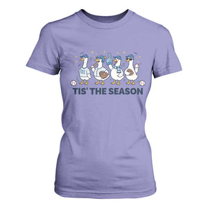 Baseball Silly Goose T Shirt For Women Funny Tis The Season Baseball Mom TS10 Violet Print Your Wear