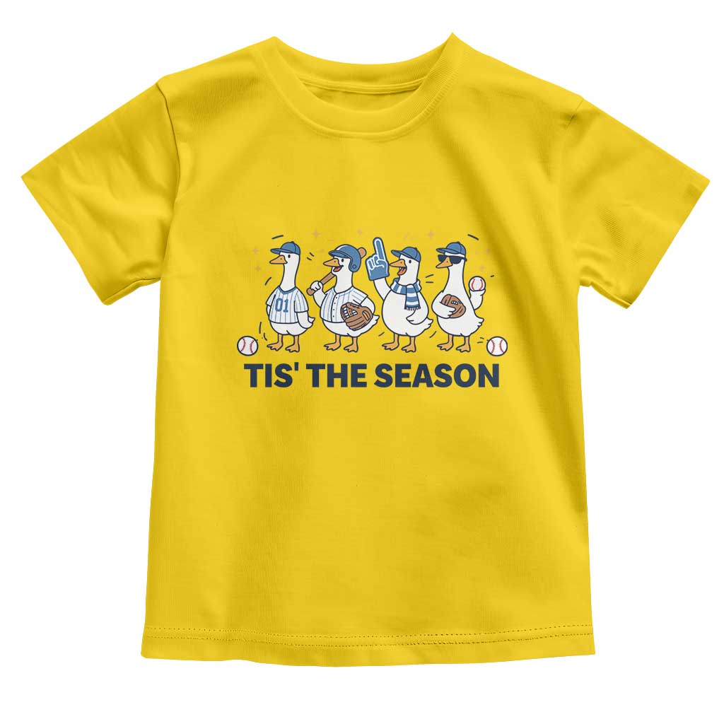 Baseball Silly Goose Toddler T Shirt Funny Tis The Season Baseball Mom TS10 Daisy Print Your Wear