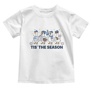 Baseball Silly Goose Toddler T Shirt Funny Tis The Season Baseball Mom TS10 White Print Your Wear
